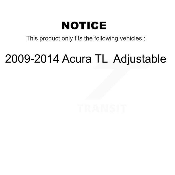 Front Bearing Upper Lower Ball Joint And Link Kit 8Pc For 2009-2014 Acura TL Adjustable